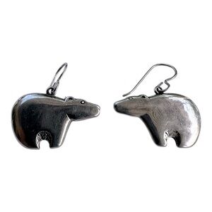 Kanlatole Sterling Silver Bear Hanging Earrings